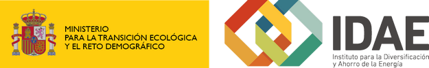 Ministerio para la Transición Ecológica y el Reto Demográfico, Instituto para la Diversificación y Ahorro de la Energía logo